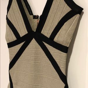 Stretta green/black bandage dress size XS